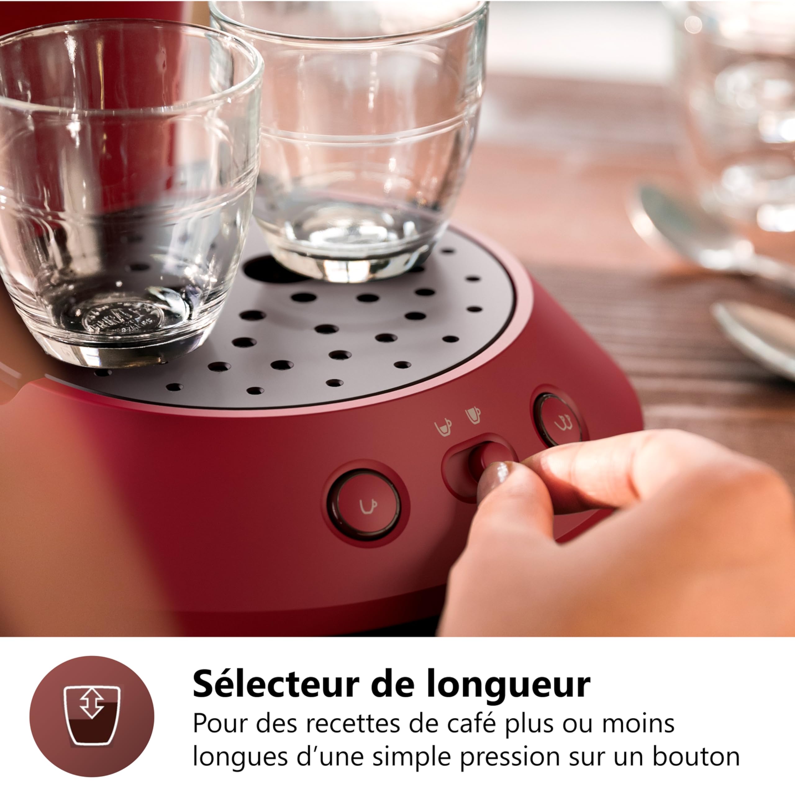 Philips Senseo Original Plus CSA210/91 Rouge — vue 3